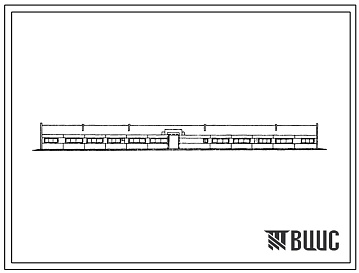 Фасады Типовой проект 802-2-21.13.86 Свинарник для холостых и супоросных маток на 390 мест (для Центральной зоны РСФСР)