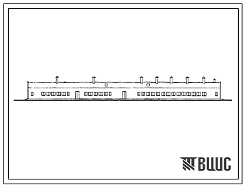 Фасады Типовой проект 802-158 Свинарник для содержания 10 основных, 6 ремонтных хряков и 240 голов племенного молодняка.