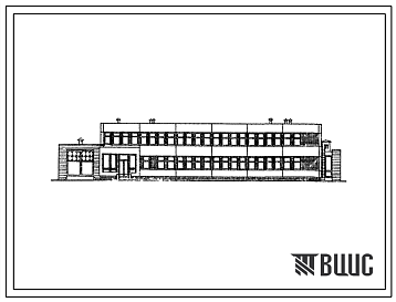 Фасады Типовой проект 807-135 Административное здание с санпропускником на 120 человек для животноводческих комплексов и ферм
