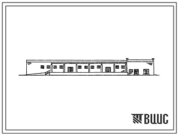 Фасады Типовой проект 807-29-9.83 Неотапливаемый склад в блоке с гаражом базы «Зооветснаб» с товарооборотом до 3 млн.рублей в год (стены кирпичные).