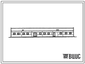 Фасады Типовой проект 816-9-39.13.86 Склад центрального машинного двора для хозяйств с парком более 100 тракторов (для Казахской ССР)