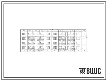 Фасады Типовой проект 127-030с Четырехэтажная торцевая блок-секция правая на 16 квартир (двухкомнатных 2Б-4; трехкомнатных 3Б-4; четырехкомнатных 4Б-4; пятикомнатных 5Б-4) с шагом поперечных стен 3,0 и 4,8 м, для строительства в 4Б климатическом подрайоне Грузин