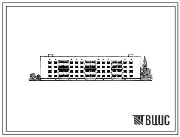 Фасады Типовой проект 114-24-30 Четырехэтажный четырехсекционный дом на 32 квартиры (двухкомнатных 2Б-8, трехкомнатных 3Б-16, четырехкомнатных 4Б-6). Для строительства в южных районах УССР