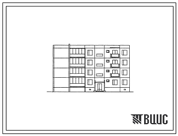 Фасады Типовой проект 127-011С Четырехэтажная крупнопанельная блок-секция левая на 12 квартир (двухкомнатных 2Б-8, четырехкомнатных 4Б-4). Для строительства в 4 климатическом районе Грузинской ССР с сейсмичностью 7 баллов.