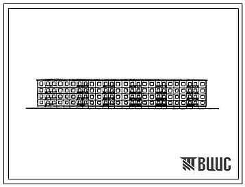 Фасады Типовой проект 1-464УСП-3/67 Четырехэтажный шестисекционный крупнопанельный дом на 48 квартир (двухкомнатных-24, трехкомнатных-8, четырехкомнатных-16).