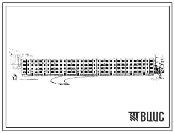 Фасады Типовой проект 1-464Ус-7/67 Четырехэтажный восьмисекционный крупнопанельный дом на 64 квартиры (двухкомнатных  32, трехкомнатных  32).