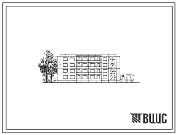Фасады 76-017сп Крупнопанельная 4-этажная блок-секция на 24 квартиры (однокомнатных-16, двухкомнатных-8) торцевая левая и правая, для строительства в 4 строительно-климатической зоне, в районах с сейсмичностью 8 баллов, на грунтах 2 типа просадочности.