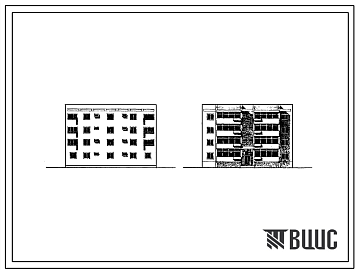 Фасады Типовой проект 77-026СП/1 Блок четырехэтажного дома на 8 квартир (4А.5А).