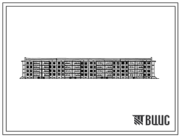 Фасады Типовой проект IVз-500ТСП-6/1 Крупнопанельный 4-этажный 8-секционный 72 квартирный дом с квартирами 1Б-2Б-3Б.