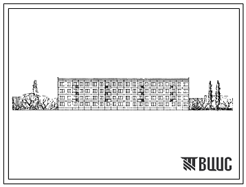 Фасады Типовой проект 1Уз-500ТСП-4/1 Четырехэтажный четырехсекционный дом на 32 квартиры (трехкомнатных 3Б-16; четырехкомнатных 4Б-16).