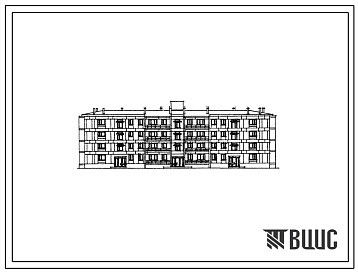 Фасады Типовой проект 113-17-14/76 Четырехэтажный 36-квартирный трехсекционный жилой дом (однокомнатных 1Б-8; двухкомнатных 2А-4, 2Б-16; трехкомнатных 3А-8).