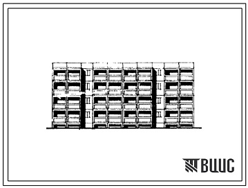Фасады Типовой проект ТДСК-71А/77-05сп/1 Блок-секция четырехэтажная 16-квартирная с правым торцовым окончанием (трехкомнатных 3Б — 8, четырехкомнатных 4Б — 8).