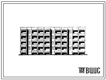 Фасады Типовой проект ТДСК-71А/77-010сп/1 Блок-секция четырехэтажная 24-квартирная    рядовая (двухкомнатных 2А — 12, 2Б — 8, трехкомнатных 3Б - 4).