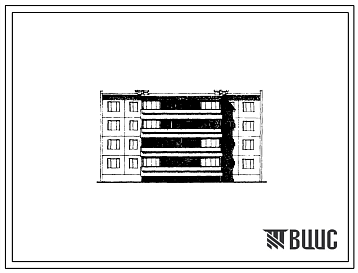 Фасады Типовой проект 76-019СП/1 Четырехэтажная блок-секция на 16 квартир (двухкомнатных 2Б — 8, трехкомнатных 3Б — 8). Для строительства в IVА и IVГ климатических подрайонах на грунтах II типа просадочности, сейсмичностью 9 баллов.