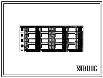 Фасады Типовой проект IVз-500УС-04/1 Четырехэтажная 16-квартирная рядовая с торцовым окончанием блок-секция (четырехкомнатных 4Б -8, пятикомнатных 5Б — 8). Для строительства в IVА климатическом подрайоне Туркменской ССР сейсмичностью 7 баллов.
