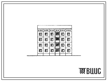 Фасады Типовой проект 146-017.85 Четырехэтажная блок-секция рядовая на 8 квартир