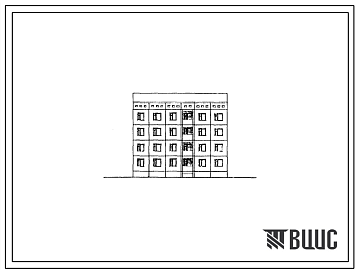 Фасады Типовой проект 146-018сп.85 Четырехэтажная блок-секция рядовая на 8 квартир
