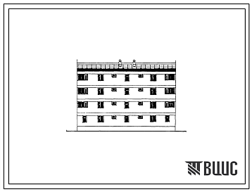Фасады Типовой проект 77-085сп.85 Четырехэтажная блок-секция рядовая на 8 квартир