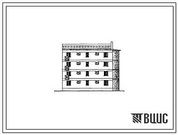 Фасады Типовой проект 77-091сп.85 Четырехэтажная торцевая правая на 8 квартир