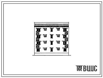 Фасады Типовой проект 77-0101сп.86 Четырехэтажная блок-секция рядовая на 8 квартир