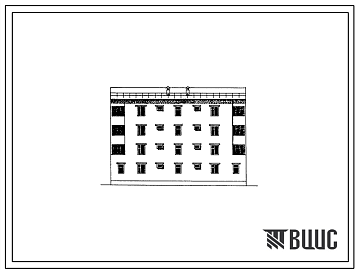 Фасады Типовой проект 77-0104сп.86 Четырехэтажная блок-секция рядовая на 8 квартир