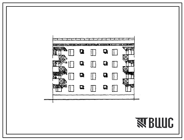 Фасады Типовой проект 77-067сп/1 Четырехэтажная блок-секция на 8 квартир (четырехкомнатных 4Б-4, пятикомнатных 5Б-4). Для строительства в 4А климатическом подрайоне Туркменской ССР (г.Красноводск) сейсмичностью 9 баллов и на грунтах 2 типа просадочности