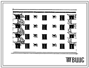Фасады Типовой проект 77-041сп/1 Блок-секция 4-этажного дома на 8 квартир (4Б-5Б)