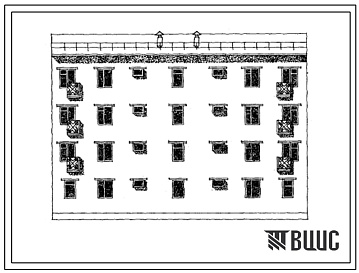 Фасады Типовой проект 77-0130сп.87 Блок-секция рядовая 4-этажная 8-квартирная 4Б-5Б