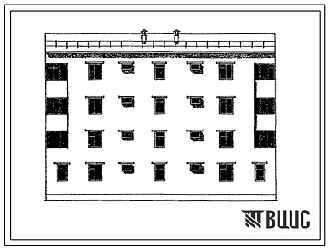 Фасады Типовой проект 77-0131сп.87 Блок-секция рядовая 4-этажная 8-квартирная 4А-5А