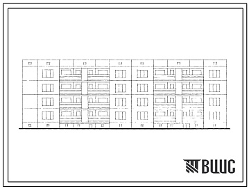 Фасады Типовой проект 127-029с Четырехэтажная блок-секция Т 5А.2Б - 4Б.3Б на 16 квартир