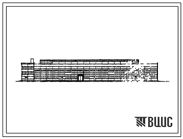 Фасады Типовой проект 816-168 Главный корпус специализированного предприятия по ремонту шасси колесных тракторов класса 1,4 т с программой 2000 ремонтов в год