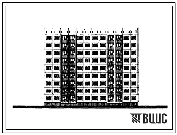 Фасады Типовой проект 1-464МС-13 Девятиэтажный двухсекционный жилой дом на 72 квартиры (однокомнатных 1Б-36; двухкомнатных 2Б-36) с шагом поперечных стен 3,2 м, для строительства в 3Б климатическом районе Молдавской ССР сейсмичностью 7 баллов