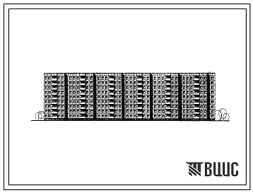 Фасады Типовой проект 111-97-4/1 Девятиэтажный шестисекционный жилой дом на 162 квартиры (однокомнатных 1А-2, двухкомнатных 2Б-52, трехкомнатных 3Б-54, четырехкомнатных 4Б-54) с шагом поперечных стен 3,0 и 4,5 м для строительства в 1В климатическом подрайоне. Ст