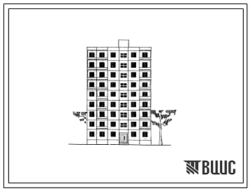 Фасады Типовой проект 1-464АС-074 Девятиэтажная рядовая блок-секция на 18 квартир (трехкомнатных 3Б-9, пятикомнатных 5Б-9). Для строительства в 4 климатическом районе Грузинской ССР сейсмичностью 7 баллов