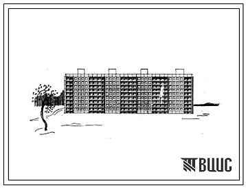 Фасады Типовой проект 1-464Д-111/71 Девятиэтажный крупнопанельный четырехсекционный жилой дом на 144 квартиры (однокомнатных 1Б-18, двухкомнатных 2Б-54, трехкомнатных 3А-54, четырехкомнатных 4А-18). Для строительства в Белорусской ССР.