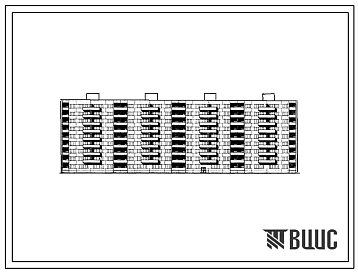 Фасады Типовой проект 1-467Д-20 Девятиэтажный четырехсекционный жилой дом на 143 квартиры (однокомнатных-18, двухкомнатных-53, трехкомнатных-53, четырехкомнатных-18, пятикомнатных-1).
