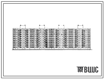 Фасады Типовой проект 1-467А-20 Девятиэтажный четырехсекционный дом на 144 квартиры (однокомнатных  18, двухкомнатных  54. трехкомнатных  54, четырехкомнатных  18). Для строительства во II и III строительно-климатических зонах.