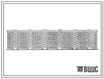 Фасады Типовой проект 1-464Д-100 Девятиэтажный шестисекционный крупнопанельный жилой дом на 216 квартир (однокомнатных  1, двухкомнатных  96, трехкомнатных  119). Для строительства в районах с расчетной наружной температурой -23?С.