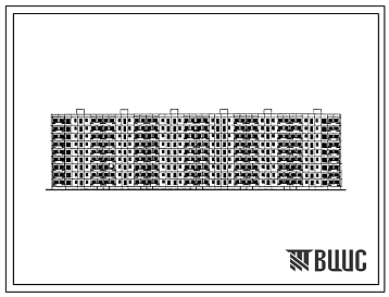 Фасады Типовой проект 1-468Б-11  Девятиэтажный шестисекционный дом на 215 квартир с наружными стеновыми панелями однорядной разрезки.
