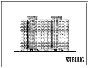 Фасады Типовой проект 111-121-60/1 Девятиэтажный двухсекционный крупнопанельный дом на 72 квартиры (однокомнатных 1Б-18, двухкомнатных 2Б-18, трехкомнатных 3Б-36). Для строительства во 2 климатическом районе Эстонской ССР