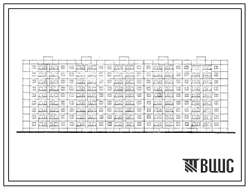 Фасады Типовой проект 111-127-21с/1 Девятиэтажный пятисекционный дом на 90 квартир (двухкомнатных 2Б-18, трехкомнатных 3А-18, 3Б-18, четырехкомнатных 4Б-18, пятикомнатных 5А-18). Для строительства в 4Б климатическом подрайоне грузинской ССР сейсмичностью 7 балло