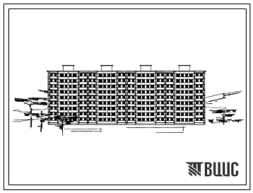 Фасады Типовой проект 111-88-8 9-этажный 4-секционный дом на 144 квартиры 1Б.2Б.3Б.4Б для строительства во 2 климатическом подрайоне Белорусской ССР.