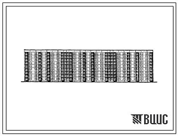 Фасады 111-135-13с/1 Девятиэтажный шестисекционный жилой дом на 216 квартир (однокомнатных 1Б-2, двухкомнатных 2А-18, 2Б-106, трехкомнатных 3А-36, 3Б-54). Для строительства в районах сейсмичностью 7, 8 и 9 баллов в 1В климатическом подрайоне и условий строительс