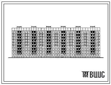 Фасады Типовой проект 111-148-28сп Девятиэтажный шестисекционный жилой дом на 108 квартир (трехкомнатных 3Б-29, четырехкомнатных 4Б-54, пятикомнатных 5Б-16) с шагом поперечных стен 3,0 и 3,6 м. Для строительства в 3 климатическом районе Киргизской ССР сейсмичнос