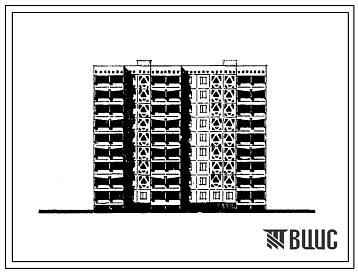 Фасады Типовой проект 148-08сп Блок-секция девятиэтажная 36-квартирная рядовая (трехкомнатных 3Б — 10, четырехкомнатных 4Б — 17, пятикомнатных 5Б — 9).