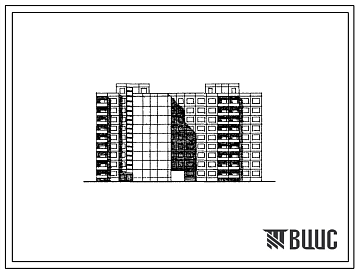 Фасады Типовой проект 121-070/1 Блок-секция девятиэтажная 72-квартирная угловая с торцевыми окончаниями (однокомнатных 1Б — 9, двухкомнатных 2Б — 19, трехкомнатных 3Б — 20, четырехкомнатных 4Б — 24). Для строительства во II климатическом районе Эстонской ССР.