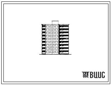 Фасады Типовой проект 88-023/1 Девятиэтажная торцовая блок-секция на 36 квартир левая (двухкомнатных 2Б — 18, трехкомнатных 3Б — 9, четырехкомнатных 4Б — 9). Для строительства во IIВ климатическом подрайоне Белорусской ССР.
