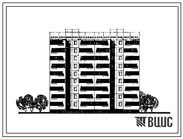 Фасады Типовой проект 76-065с/1 Блок-секция девятиэтажная 36-квартирная рядовая с летними помещениями по главному фасаду ( трехкомнатных 3Б — 19, пятикомнатных 5Б — 17). Для строительства в IVА и IVГ климатических подрайонах Узбекской ССР сейсмичностью 8 баллов.
