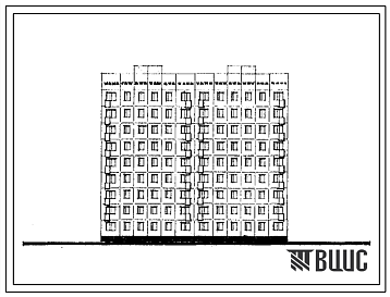 Фасады Типовой проект 76-067с/1 Блок-секция девятиэтажная 36-квартирная рядовая ( трехкомнатных 3Б — 1, четырехкомнатных 4Б — 35). Для строительства в IVА и IVГ климатических подрайонах Узбекской ССР сейсмичностью 8 баллов.