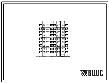 Фасады Типовой проект 112-016м.84 Девятиэтажная блок-секция торцевая левая на 35 квартир